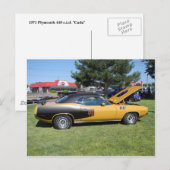 Carte Postale 1971 Plymouth "Cuda" 440 (Devant / Derrière)