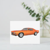 Carte Postale 1972 Camaro : Muscle Car : Orange Finish : (Debout devant)