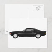 Carte Postale 1972 Camaro Z28 : Muscle Car : Finition noire (Devant / Derrière)