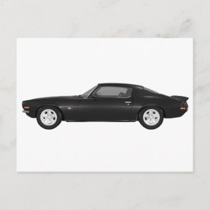 Carte Postale 1972 Camaro Z28 : Muscle Car : Finition noire