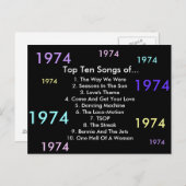 Carte Postale 1974 chansons (Devant / Derrière)