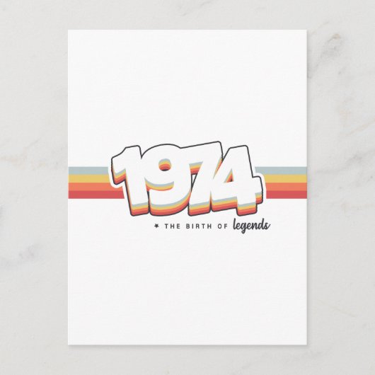 Carte Postale 1974 La naissance des légendes (Devant)