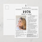 Carte Postale 1976 Newspaper Birthday (Devant / Derrière)