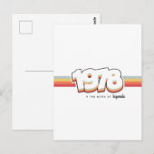 Carte Postale 1978 La naissance des légendes (Devant / Derrière)