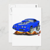 Carte Postale 1979-81 Transam Blue-Grey Car (Devant / Derrière)