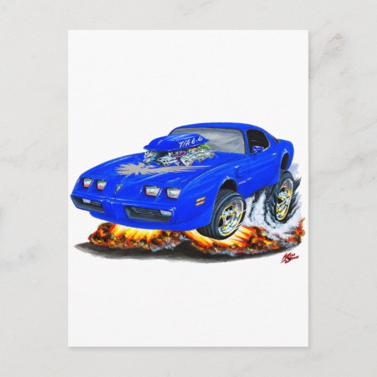 Carte Postale 1979-81 Transam Blue-Grey Car (Devant)