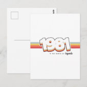 Carte Postale 1981 La naissance de légendes (Devant / Derrière)