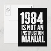 Carte Postale 1984 n'est pas un manuel d'instruction (Devant / Derrière)