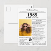 Carte Postale 1989 Newspaper Birthday  (Devant / Derrière)