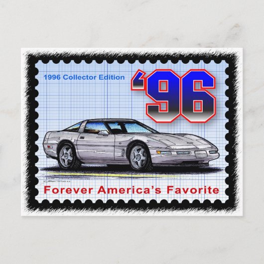 Carte Postale 1996 Edition spéciale Corvette (Devant)