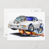 Carte Postale 1998-02 Firebird Trans Am White Car (Devant / Derrière)