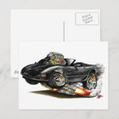 Carte Postale 1998-2004 Corvette Black Convertible (Devant / Derrière)