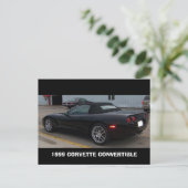 CARTE POSTALE 1999 CORVETTE CONVERTIBLE ANGLE VIEW (Debout devant)