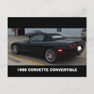 CARTE POSTALE 1999 CORVETTE CONVERTIBLE ANGLE VIEW