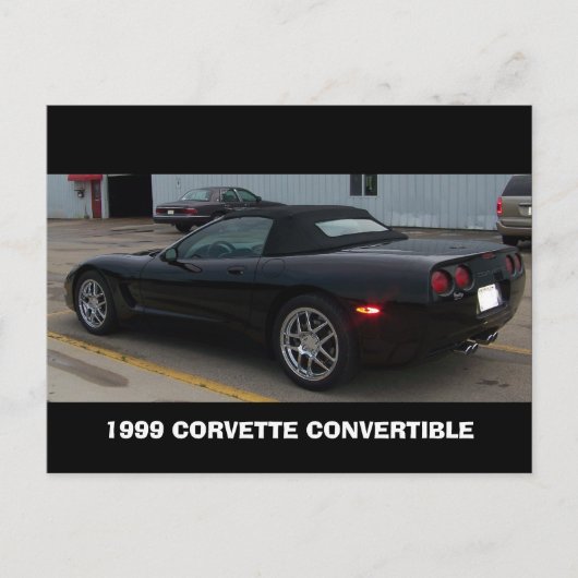 CARTE POSTALE 1999 CORVETTE CONVERTIBLE ANGLE VIEW (Devant)