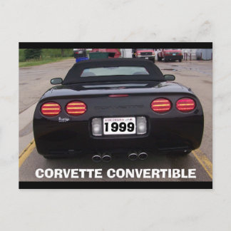 CARTE POSTALE 1999 CORVETTE CONVERTIBLE ARRIÈRE VIEW
