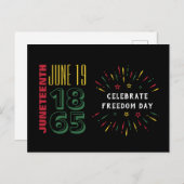 Carte Postale 19 juin 1865 Feu d'artifice d'histoire noire (Devant / Derrière)