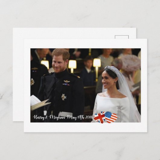Carte Postale 19 mai 2018 : Quand Harry a épousé Meghan (Devant / Derrière)