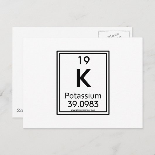Carte Postale 19 Potassium (Devant / Derrière)