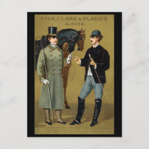 Carte Postale 19e C. Gants pour hommes Vintages