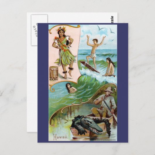 Carte Postale 19e C. Hawaii (Devant / Derrière)