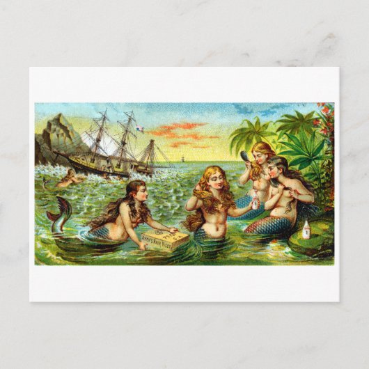 Carte Postale 19e C. Mermaids (Devant)
