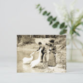 Carte Postale 19ème C. Swans à Paris (Debout devant)