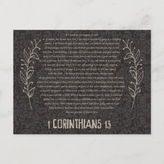 Carte postale 1 Corinthiens 13 (Devant)