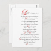 Carte Postale 1 Corinthiens 13 (Devant / Derrière)