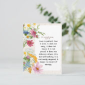 Carte Postale 1 Corinthiens 13:4-5 Aquarelle apaisante Conceptio (Debout devant)