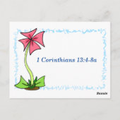 Carte Postale 1 Corinthiens 13:4-8a L'amour est (Dos)