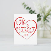 Carte Postale 1 Corinthiens 13:4 L'amour est patient (Debout devant)