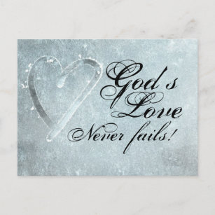 Carte Postale 1 Corinthiens 13:8 L'Amour de Dieu n'échoue jamais