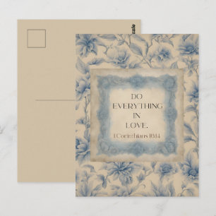 Carte Postale 1 Corinthiens 16:14 Faites tout avec amour Vintage