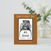 Carte Postale #1 Dessin Vintage papa (Debout devant)