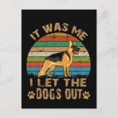 Carte Postale 1 J'Ai Laissé Sortir Les Chiens (Devant)