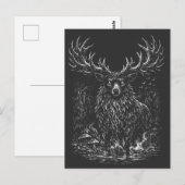 Carte Postale 1. Le Cerf de l'Ombre par BurnsInHell (Devant / Derrière)