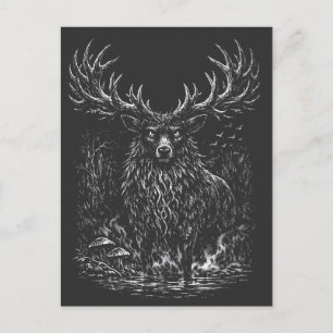 Carte Postale 1. Le Cerf de l'Ombre par BurnsInHell