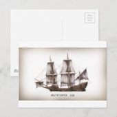 Carte Postale 1 mayflower vintage (Devant / Derrière)