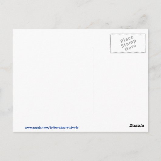 Carte Postale #1 Papa avec Cravate Faux sur T-shirts (Dos)