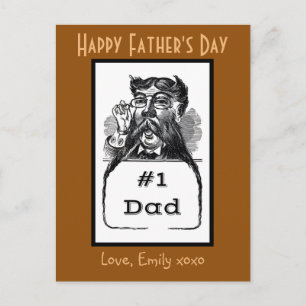 Carte Postale #1 Papa Dessin Vintage