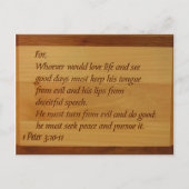 Carte Postale 1 Peter 3:10-11 Postcard (Devant)