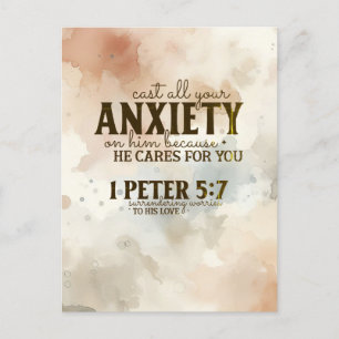 Carte Postale 1 Pierre 5:7 Posez votre anxiété sur lui Bible Ver