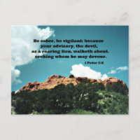 1 Pierre 5:8 Sois sobre, sois vigilant; parce que.