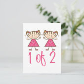Carte Postale 1 Sur 2 Filles Roses (Debout devant)