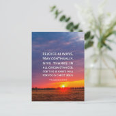 Carte Postale 1 Thessaloniciens 5:16-18 Réjouissez-vous toujours (Debout devant)