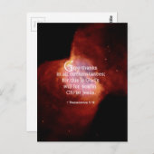 Carte Postale 1 Thessaloniciens 5:18 (Devant / Derrière)