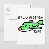 Carte Postale 1er anniversaire (Devant / Derrière)