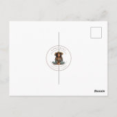 Carte Postale 1er anniversaire de bébé éléphant princesse person (Dos)