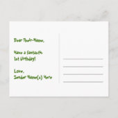 Carte Postale 1er anniversaire - Fun Motif Fireworks + Rainbow 1 (Dos)